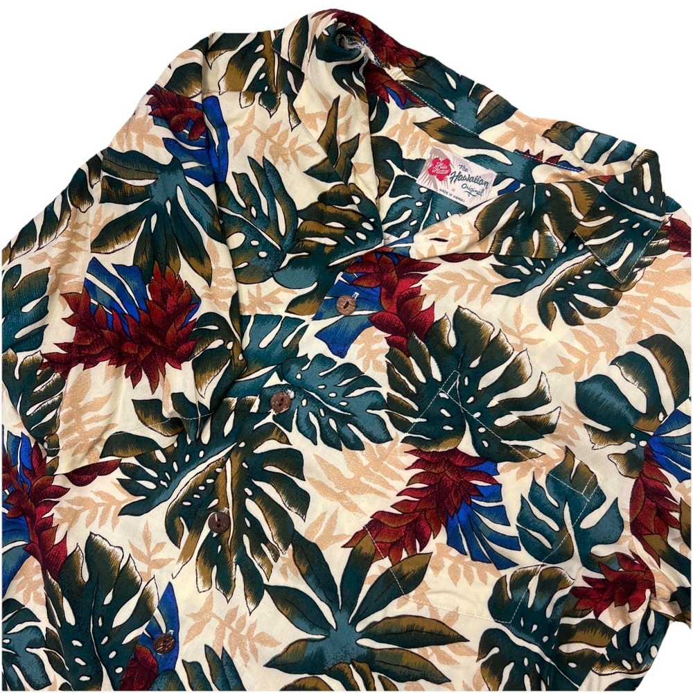 Hilo Hattie The Hawaiian Original Shirt Mens Floral Tropical Beach Vacation Sz M